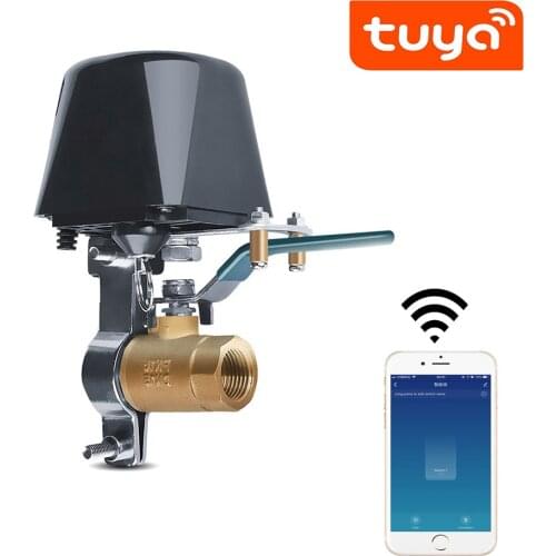 Wireless WiFi Tuya APP remote control Automatic Gas Water valve Shut Off Timers Controller work with alexa for gas leakage