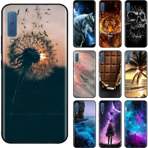 For Samsung Galaxy A7 2018 Case Soft Silicon Tpu Back Phone Cover for Samsung A7 2018 A750 A750F Cartoon Bumper Cases 6.0 inch