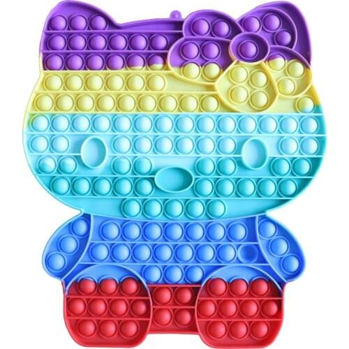 Super Big Size 30cm Fidget Toys поп ит Pokemon Panda Action Figure Antistress Tie-Dyed Silica Gel Toy Bubble Fingertip Press Toy