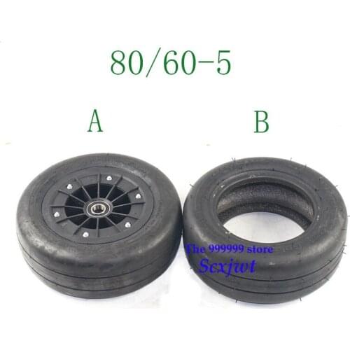 Good quality 80/60-5 tubeless Vacuum tyre/wheel for XiaoMi 9 Balancing Car 8 inch Go-kart front wheel Vacuum tire
