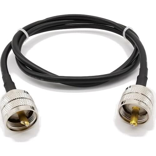 1Pcs UHF LMR195 RF Coaxial Antenna Connector UHF Male Plug to UHF PL259 Male Plug LMR195 Extension Pigtail Cable 1/3/6/9/12/ 15M