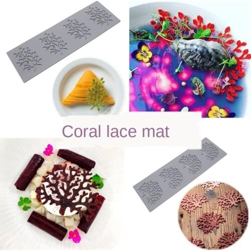 Coral/Feather/Leaf Design Lace Mat Cake Mold Sugar Craft Silicone Pad Fondant Moulds Cake Decorating Tools Baking Accessories