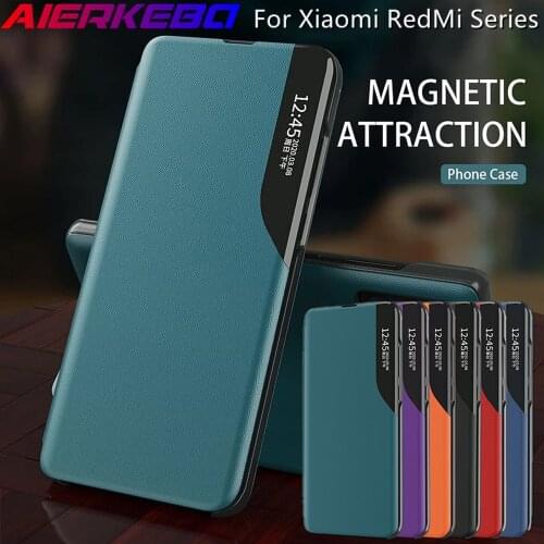Magnetic Flip Smart Case For Xiaomi Redmi Note 10 9 10S 9S 9T 8 Pro Max 9A 9C K40 Mi Poco X3 M3 NFC 10T Pro 11 Lite Stand Cover
