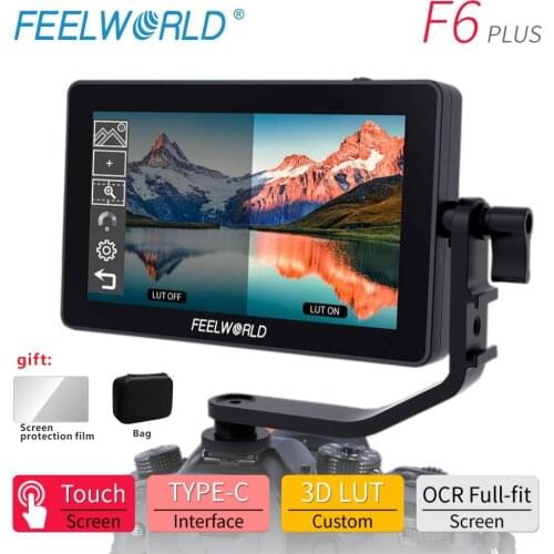 FEELWORLD F6 PLUS 5.5 Inch on Camera DSLR Field Monitor 3D LUT Touch Screen IPS FHD 1920x1080 Video Focus Assist Support 4K HDMI