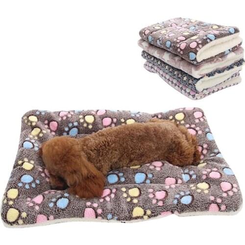 Pet Blanket Dog Bed Cat Mat Soft Flannel Winter Thicken Warm Sleeping Beds for Dogs Cats Dog Aaccessories LBShipping