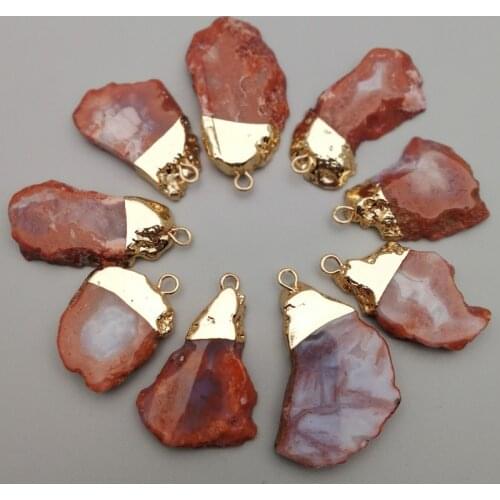 Wholesale Natural red onyx stone pendants charms Irregular red crystal pendants Wholesale 6pcs/lot free shipping