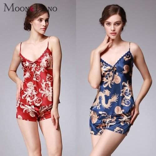 Sexy Sling Sleepwear Set Summer Thin Underwear Shorts Solid Color for Women Two-piece Comfortable Skin Friendly Home Pajamas