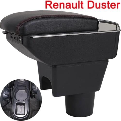 For Renault Duster 2 armrest box universal car center console caja modification accessories double raised with USB