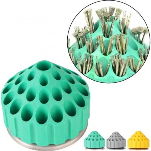 Professional Rotatable Bur Holder Drill Bit Tap Stand Grinding Carving Tools Organizer Box Jewelry Making Tool for Jeweler