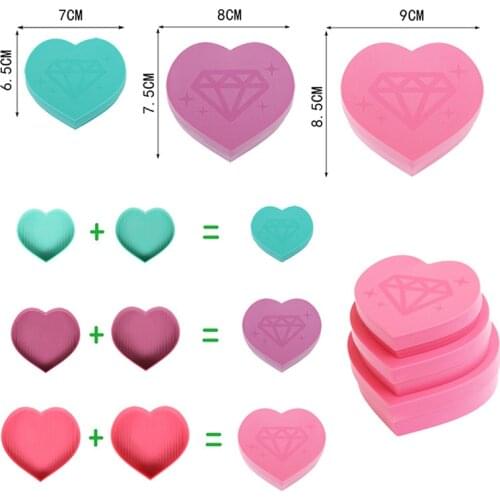 Heart Shaped Drill Diamond Drawer Box Plate Case Tray Diy Diamond Painting Tools