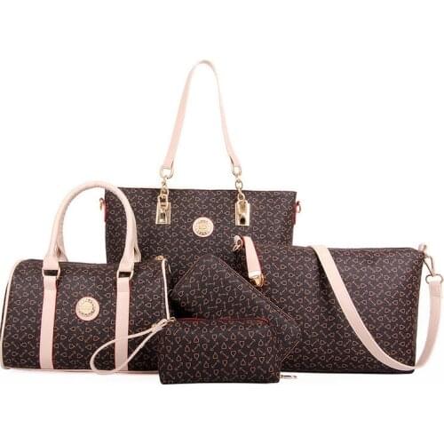 5 Set Famous Brand Women Luxury Hand Bag for 2020 PU Leather Purse Bags Shoulder Messenger Ladies Handbag Bolsa Feminina