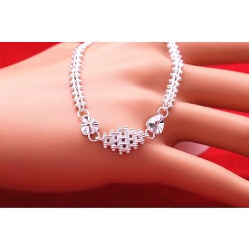 999 sterling silver bracelet female couple girlfriend niche design bracelet