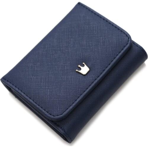 Female Coin Purse Card Holder Wallet Women 2021 Lady Short Women Wallets Crown Decorated Mini Money Purses Small Fold Pu Leather