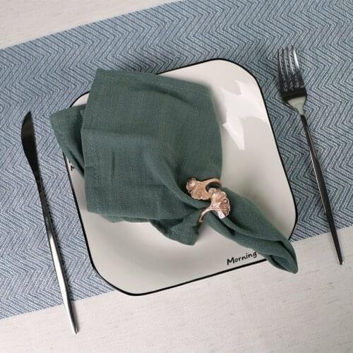 12PCS Skin-Friendly Dinner Napkins,Dinning Room Washable Cloth Handkerchief,Solid Colour Cotton Linen Kitchen Soft Tea Towel