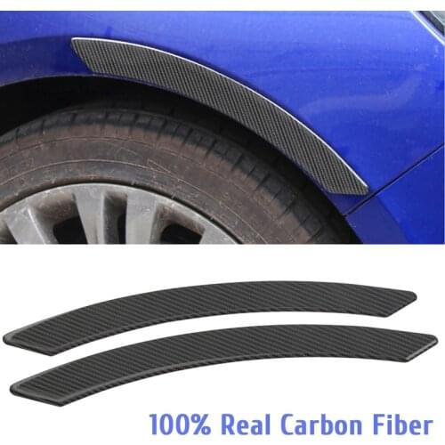 2Pcs Carbon Fiber Car Fender Wheel Eyebrow Protector/mudguard Sticker Extension Wide Arch Protector Stripe