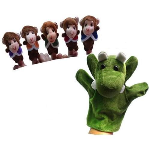 6PC/SET 30PCS=5SET Finger Puppet The Nursery Rhyme Finger Puppet Five Little Monkeys Swing In a Tree Finger Toy Wholesales YH368