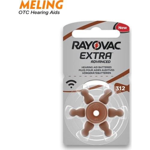 Meling 60 PCS Rayovac Extra Performance Hearing Aid Batteries 312 312A A312 PR41 .Free Shipping Zinc Air Hearing Aid Battery