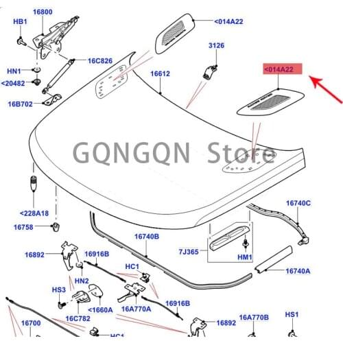 CAR is suitable for 2014 cargo cabin upper cover tuyere, all black 2014-2021lan dro ve rra nge rov ers po rt Exhaust duct cover
