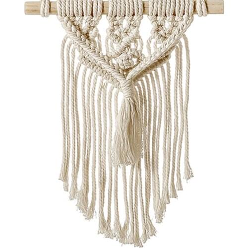 Bohemian Hand-woven Wall Hanging Tassel Tapestry Bedroom Living Room Cotton Rope Decorative Pendant