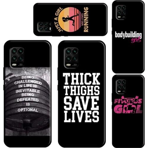 Fitness Girl Gym Case For Xiaomi Mi 11 Lite Ultra 9T 10T Pro Mi Note 10 Lite POCO F3 M3 X3 Pro TPU Cover