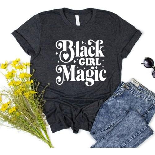 Black Girl Magic Shirt Black Lives Matter T-Shirt Melanin Equality Tee Black Women Summer Casual Oversized T Shirt