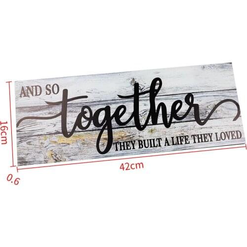 Wooden Wall Sign Rustic Cafe Hanging Decoration Decorative Ornament Arts