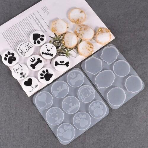 Phone Grip Holder Mold DIY Crystal Epoxy Resin Mold Irregular Cat Paw Silicone Mold Animal Pendant Mobile Phone Holder Mold