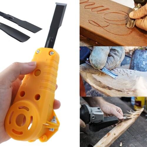 Wood Chisel Carving Tool High-Carbon Steel Electric Power Wood Chisel Set For M10 M14 Angle Grinder Carpentry Woodworking Tools