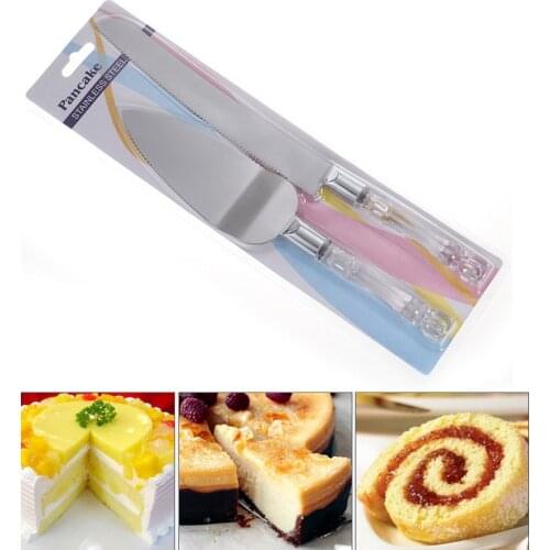 1set Stainless Steel Cake Shovel Set Bread Pizza Knife Dessert Pie Fondant Divider Cutter Spatula Server Baking Tool for Wedding