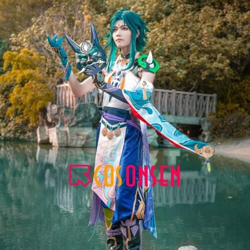 Genshin Impact Xiao Cosplay Costume Alatus Costume Full Set COSPLAYONSEN Mens Custom Made