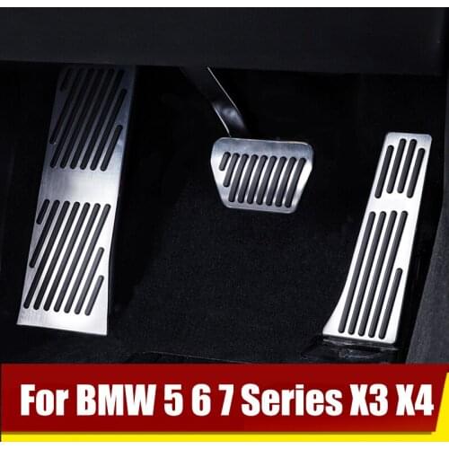 Car Accelerator Gas Pedal Brake Pedals Cover Footrest Pad For BMW 5 6 7 Series F01 F07 F10 F11 F06 X3 F25 X4 Z4 E89 Accessories