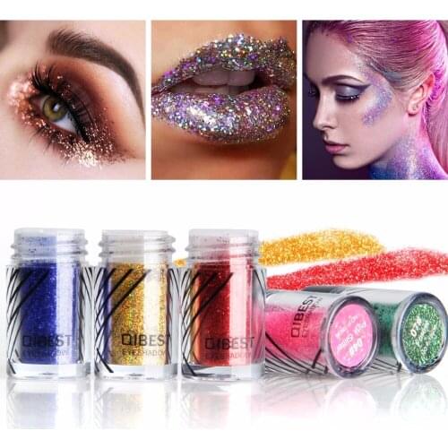Eyes Makeup Glitter Eyeshadow Cosmetic Shimmer Waterproof Loose Eye Shadow Women Make up Lips Pigment Powder Cosmestics