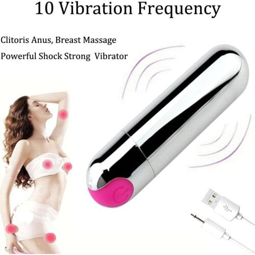 USB Powerful Bullet Vibrator G-spot Clitoris Breast Anus Massage Mini Strong Vibration Adult Products Sex Toys for Women Sexshop