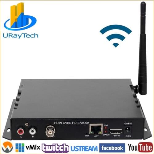 MPEG4 H.264 HDMI + CVBS AV RCA BNC Encoder WIFI SD HD Video Audio Encoder H.264 Hardware for IPTV Live Streaming RTMP RTMPS RTSP
