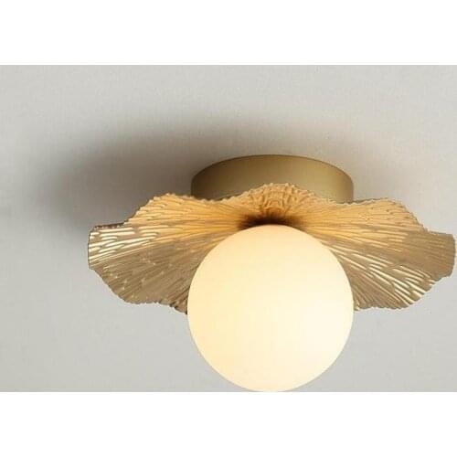 Nordic Modern Ceiling Lamp Simple Hallway Bedroom Ceiling Light Balcony Corridor Creative Lotus Leaf Lighting Living Room G9