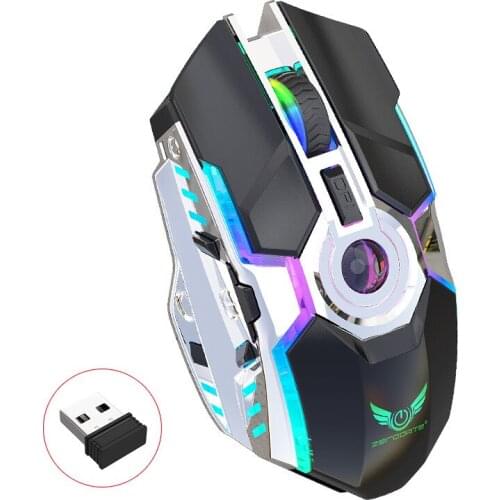 New Wireless Mouse Rechargeable RGB Luminous 2.4G Mouse Ergonomic Design ABS Material T30