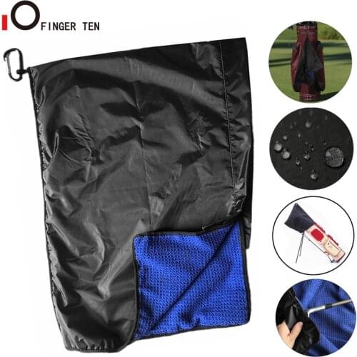 New Design Waterproof Golf Towel with Hook Bag Rain Hood Clubs Balls Hands Cleansing for Men Women Golfer