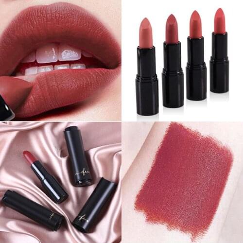 Nude Lipstick Sexy Matte Lipstick Makeup Silver 10 Color Nude Long Lasting Pigment Waterproof Nutritious Velvet Lips Stick KH1