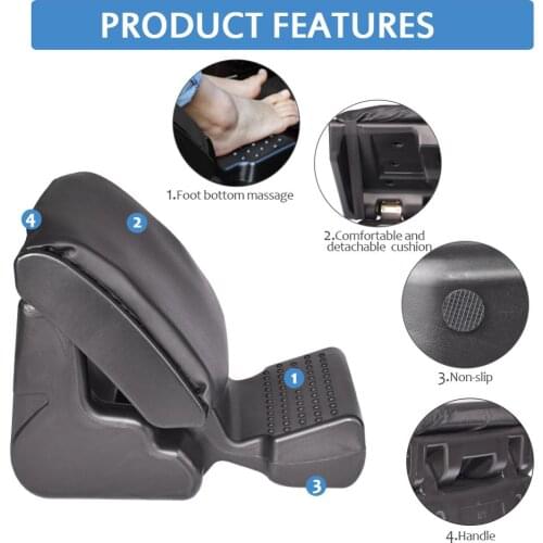 Adjustable Footrest Ottomans 3 Functional Modes & Massage Max-load 120lbs Stool Suitable For Car Under Desk Home Train