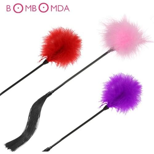 Sex Whip Feather Flirting Fetish Spanking Slave Bondage BDSM Adult Game Cosplay Clitoris Stimulation Erotic Toys For Woman Adult