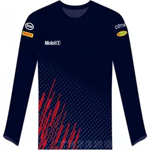 New 2021 Red Color Bull Jersey Motorcycle Racing Team Motorbike Motocross Moto T shirt Clothing Riding Breathable Casual Driving