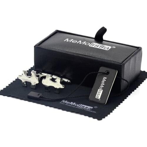 MeMolissa Display Box Simple Puzzle Model Design Cufflinks Solid Color Mens Business Shirts Cufflinks Free Tag & Wipe Cloth