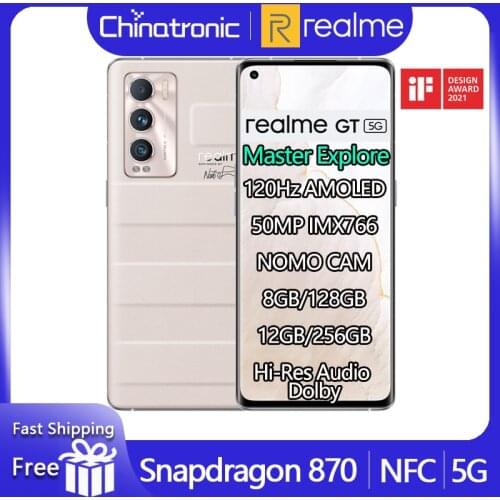 New realme GT Master Explore Edition Mobile Phone Snapdragon 870 6.55"FHD+AMOLED 120Hz 65W Fast Charger 50MP IMX766 NOMO CAM NFC