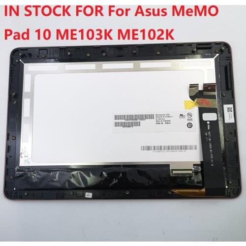10.1" BLACK For Asus MeMO Pad 10 ME103K ME102k LCD Display Touch Screen Matrix Digitizer Assembly with frame