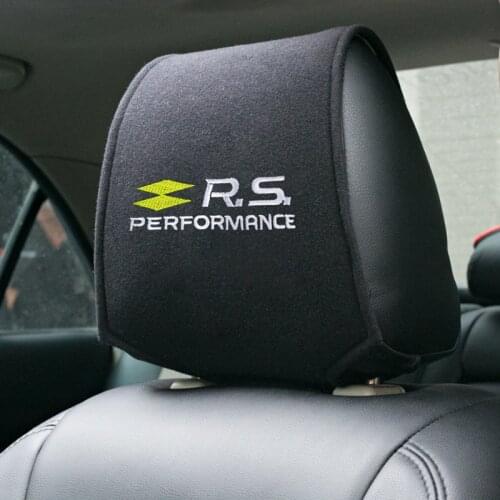 1pcs Car Headrest Cover Auto Head Pillow Pillowcase Car Sticker for Renault performance megane duster Accessories Car-Styling