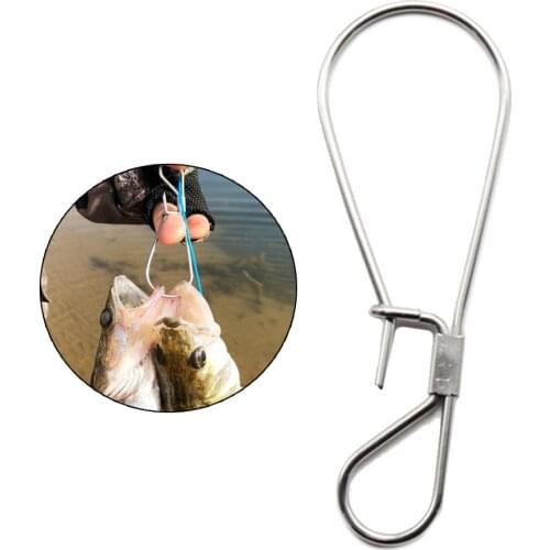 1Pc Fishing Stringer Fishing Gear Accessories Stainless Steel Live Fish Fish Lock Anti-slip Live Fish Lock Tool Ring Tie Buckle