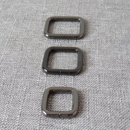100pcs 15mm 20mm 25mm webbing metal belt square buckle D ring bag straps clasp dog leash rope garment DIY hardware accessory