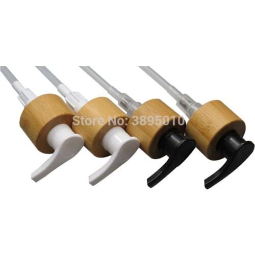 24/410 bamboo white/black press pump head cap lid for cosmetic liquid/lotion/shampoo/body wash/emulsion/essence bottle F926