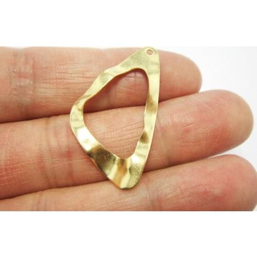 Brass pendant 33x18.5mm Raw brass triangle earrings pendant-30pcs R781