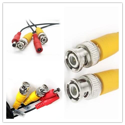 5/10/15/20/30m CCTV Cable BNC & DC Plug DVR Video Power Cable For Wired AHD Camera DVR Video Surveillance System Accessories